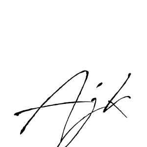 Ajk stylish signature style. Best Handwritten Sign (Antro_Vectra) for my name. Handwritten Signature Collection Ideas for my name Ajk. Ajk signature style 6 images and pictures png