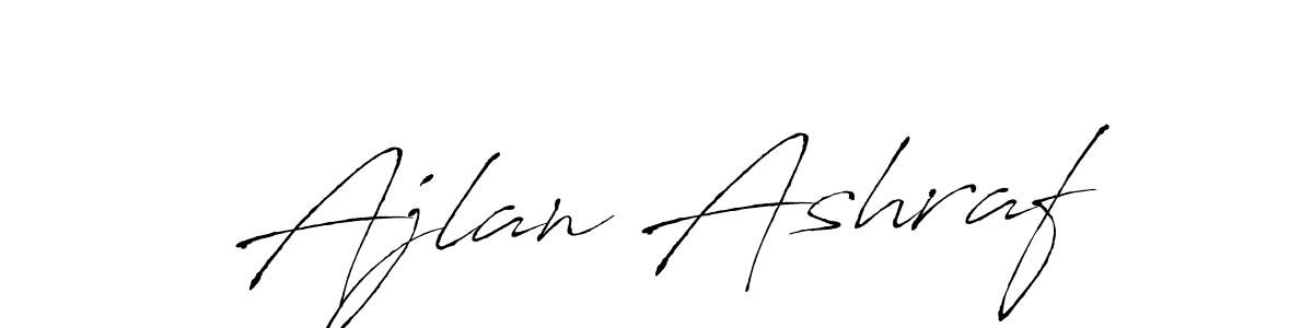 Make a beautiful signature design for name Ajlan Ashraf. With this signature (Antro_Vectra) style, you can create a handwritten signature for free. Ajlan Ashraf signature style 6 images and pictures png