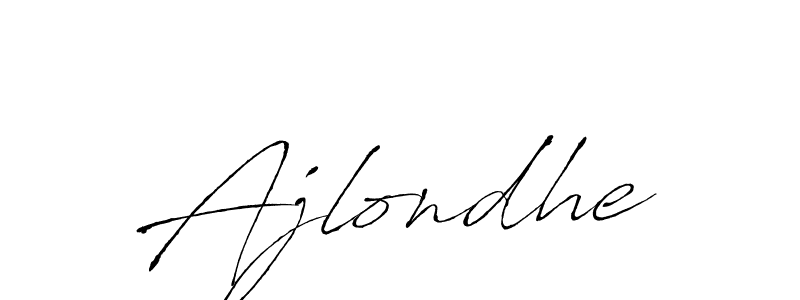 Design your own signature with our free online signature maker. With this signature software, you can create a handwritten (Antro_Vectra) signature for name Ajlondhe. Ajlondhe signature style 6 images and pictures png