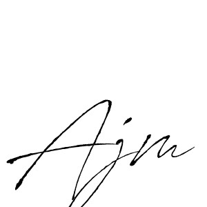 Ajm stylish signature style. Best Handwritten Sign (Antro_Vectra) for my name. Handwritten Signature Collection Ideas for my name Ajm. Ajm signature style 6 images and pictures png