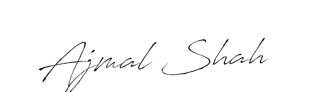 Make a beautiful signature design for name Ajmal Shah. With this signature (Antro_Vectra) style, you can create a handwritten signature for free. Ajmal Shah signature style 6 images and pictures png