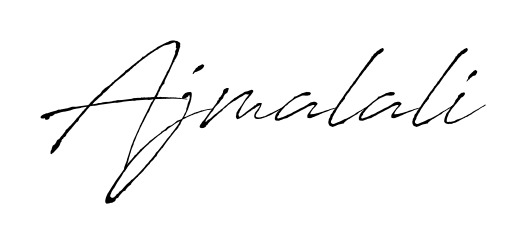 A modern signature idea for name Ajmalali using Antro_Vectra font. Clean strokes and elegant curves make it stand out instantly. Ajmalali signature style 6 images and pictures png