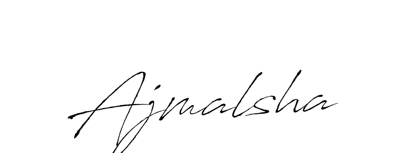 Make a beautiful signature design for name Ajmalsha. With this signature (Antro_Vectra) style, you can create a handwritten signature for free. Ajmalsha signature style 6 images and pictures png