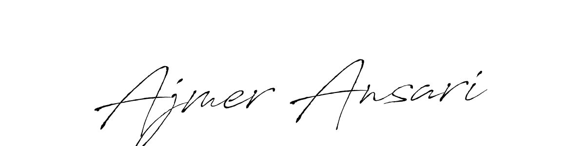 How to make Ajmer Ansari signature? Antro_Vectra is a professional autograph style. Create handwritten signature for Ajmer Ansari name. Ajmer Ansari signature style 6 images and pictures png