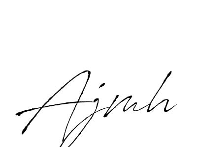 Antro_Vectra is a professional signature style that is perfect for those who want to add a touch of class to their signature. It is also a great choice for those who want to make their signature more unique. Get Ajmh name to fancy signature for free. Ajmh signature style 6 images and pictures png