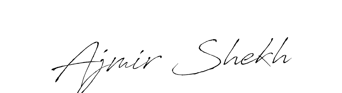 Ajmir Shekh stylish signature style. Best Handwritten Sign (Antro_Vectra) for my name. Handwritten Signature Collection Ideas for my name Ajmir Shekh. Ajmir Shekh signature style 6 images and pictures png