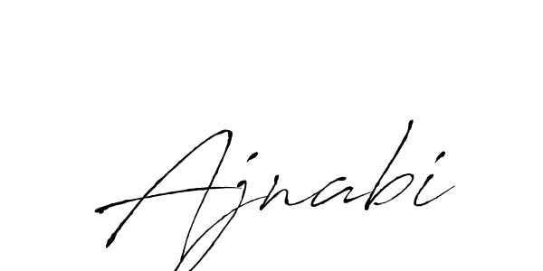 How to make Ajnabi name signature. Use Antro_Vectra style for creating short signs online. This is the latest handwritten sign. Ajnabi signature style 6 images and pictures png