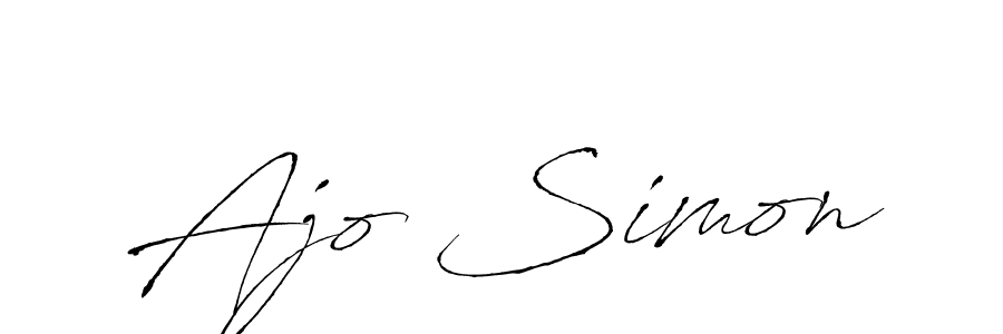 Design your own signature with our free online signature maker. With this signature software, you can create a handwritten (Antro_Vectra) signature for name Ajo Simon. Ajo Simon signature style 6 images and pictures png