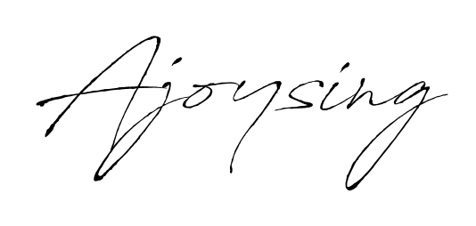 A stylish, flowing autograph style designed for name Ajoysing using Antro_Vectra typography. Perfect for digital creative projects. Ajoysing signature style 6 images and pictures png