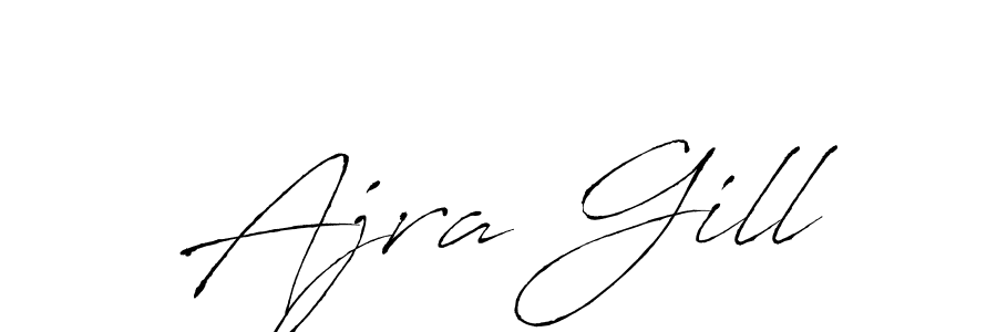Make a beautiful signature design for name Ajra Gill. With this signature (Antro_Vectra) style, you can create a handwritten signature for free. Ajra Gill signature style 6 images and pictures png