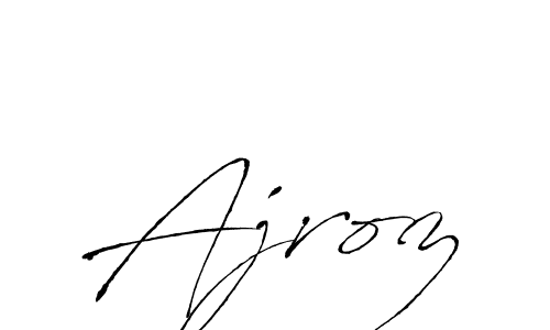 How to make Ajroz name signature. Use Antro_Vectra style for creating short signs online. This is the latest handwritten sign. Ajroz signature style 6 images and pictures png