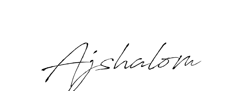 Design your own signature with our free online signature maker. With this signature software, you can create a handwritten (Antro_Vectra) signature for name Ajshalom. Ajshalom signature style 6 images and pictures png