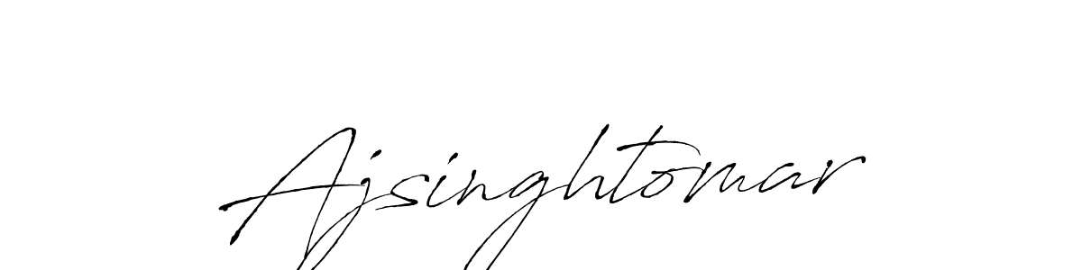 Make a beautiful signature design for name Ajsinghtomar. With this signature (Antro_Vectra) style, you can create a handwritten signature for free. Ajsinghtomar signature style 6 images and pictures png