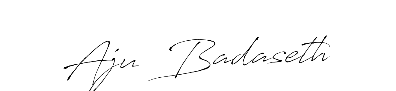 The best way (Antro_Vectra) to make a short signature is to pick only two or three words in your name. The name Aju  Badaseth include a total of six letters. For converting this name. Aju  Badaseth signature style 6 images and pictures png