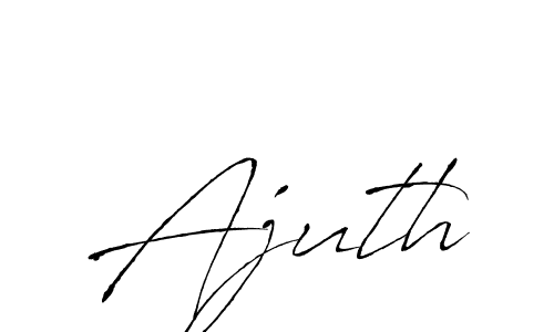 Use a signature maker to create a handwritten signature online. With this signature software, you can design (Antro_Vectra) your own signature for name Ajuth. Ajuth signature style 6 images and pictures png