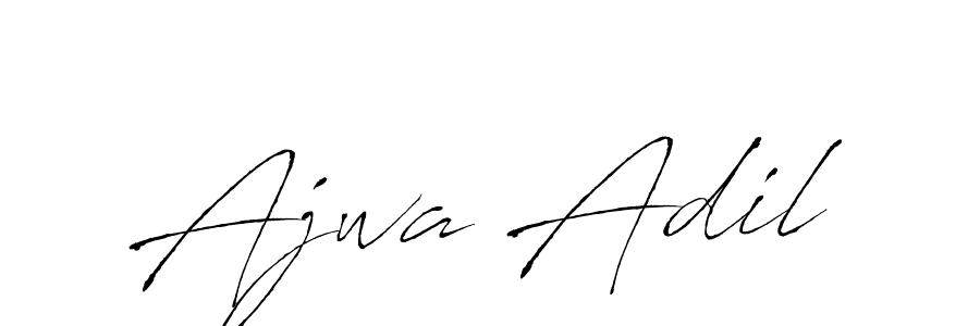 Create a beautiful signature design for name Ajwa Adil. With this signature (Antro_Vectra) fonts, you can make a handwritten signature for free. Ajwa Adil signature style 6 images and pictures png