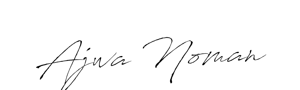 Create a beautiful signature design for name Ajwa Noman. With this signature (Antro_Vectra) fonts, you can make a handwritten signature for free. Ajwa Noman signature style 6 images and pictures png