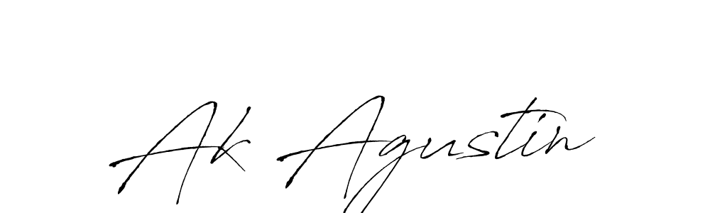 Design your own signature with our free online signature maker. With this signature software, you can create a handwritten (Antro_Vectra) signature for name Ak Agustin. Ak Agustin signature style 6 images and pictures png