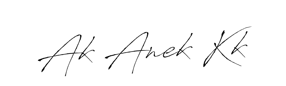 Antro_Vectra is a professional signature style that is perfect for those who want to add a touch of class to their signature. It is also a great choice for those who want to make their signature more unique. Get Ak Anek Kk name to fancy signature for free. Ak Anek Kk signature style 6 images and pictures png