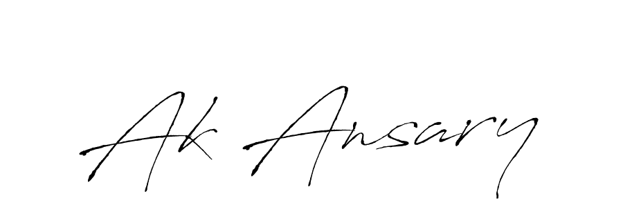 Ak Ansary stylish signature style. Best Handwritten Sign (Antro_Vectra) for my name. Handwritten Signature Collection Ideas for my name Ak Ansary. Ak Ansary signature style 6 images and pictures png