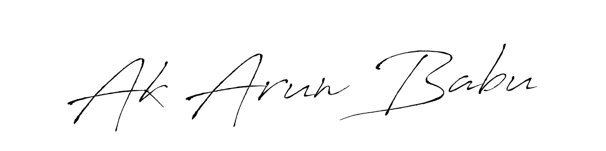 You can use this online signature creator to create a handwritten signature for the name Ak Arun Babu. This is the best online autograph maker. Ak Arun Babu signature style 6 images and pictures png