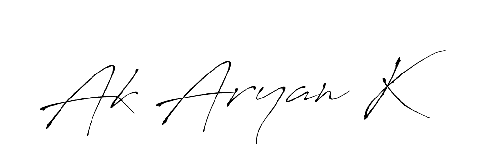 Use a signature maker to create a handwritten signature online. With this signature software, you can design (Antro_Vectra) your own signature for name Ak Aryan K. Ak Aryan K signature style 6 images and pictures png