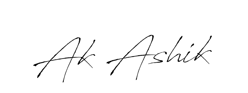 Also we have Ak Ashik name is the best signature style. Create professional handwritten signature collection using Antro_Vectra autograph style. Ak Ashik signature style 6 images and pictures png