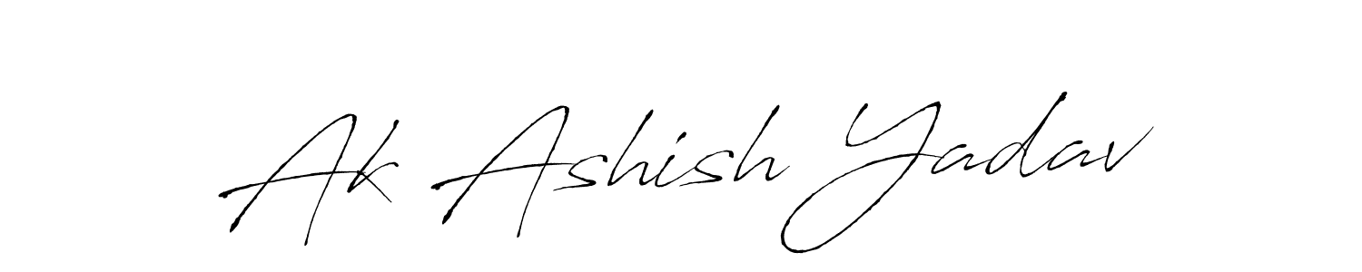 Design your own signature with our free online signature maker. With this signature software, you can create a handwritten (Antro_Vectra) signature for name Ak Ashish Yadav. Ak Ashish Yadav signature style 6 images and pictures png