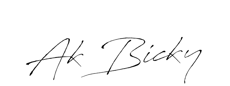 You can use this online signature creator to create a handwritten signature for the name Ak Bicky. This is the best online autograph maker. Ak Bicky signature style 6 images and pictures png