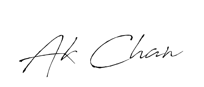 You should practise on your own different ways (Antro_Vectra) to write your name (Ak Chan) in signature. don't let someone else do it for you. Ak Chan signature style 6 images and pictures png