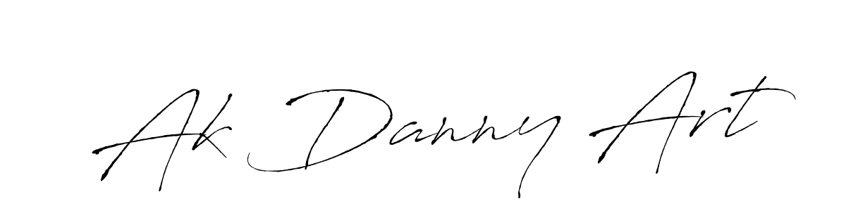 How to make Ak Danny Art name signature. Use Antro_Vectra style for creating short signs online. This is the latest handwritten sign. Ak Danny Art signature style 6 images and pictures png