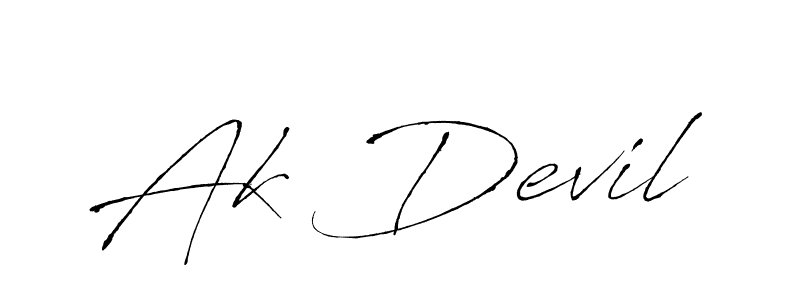 Also You can easily find your signature by using the search form. We will create Ak Devil name handwritten signature images for you free of cost using Antro_Vectra sign style. Ak Devil signature style 6 images and pictures png