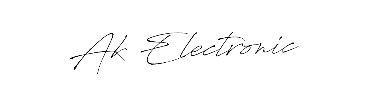 Create a beautiful signature design for name Ak Electronic. With this signature (Antro_Vectra) fonts, you can make a handwritten signature for free. Ak Electronic signature style 6 images and pictures png