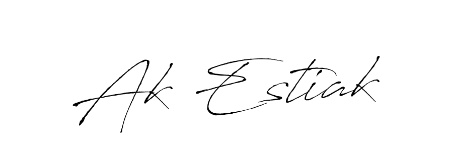 It looks lik you need a new signature style for name Ak Estiak. Design unique handwritten (Antro_Vectra) signature with our free signature maker in just a few clicks. Ak Estiak signature style 6 images and pictures png