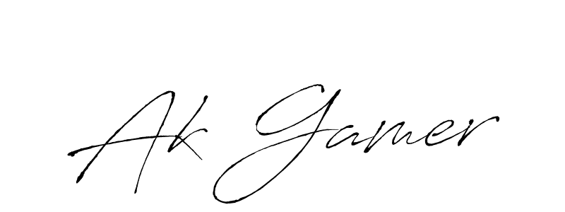 Make a beautiful signature design for name Ak Gamer. With this signature (Antro_Vectra) style, you can create a handwritten signature for free. Ak Gamer signature style 6 images and pictures png