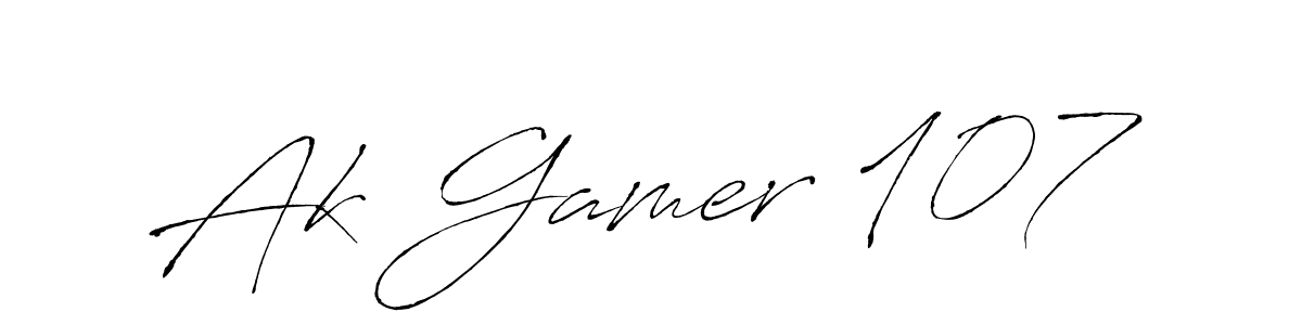 Make a beautiful signature design for name Ak Gamer 107. Use this online signature maker to create a handwritten signature for free. Ak Gamer 107 signature style 6 images and pictures png