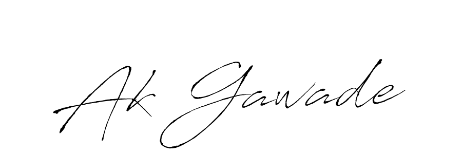 Design your own signature with our free online signature maker. With this signature software, you can create a handwritten (Antro_Vectra) signature for name Ak Gawade. Ak Gawade signature style 6 images and pictures png