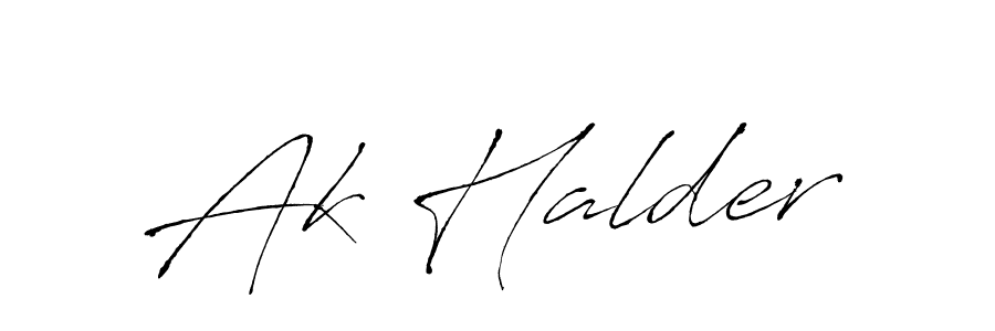 The best way (Antro_Vectra) to make a short signature is to pick only two or three words in your name. The name Ak Halder include a total of six letters. For converting this name. Ak Halder signature style 6 images and pictures png