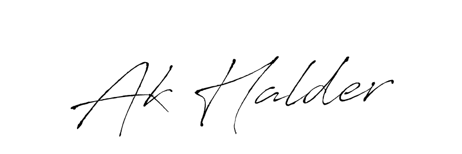 Ak Halder stylish signature style. Best Handwritten Sign (Antro_Vectra) for my name. Handwritten Signature Collection Ideas for my name Ak Halder. Ak Halder signature style 6 images and pictures png