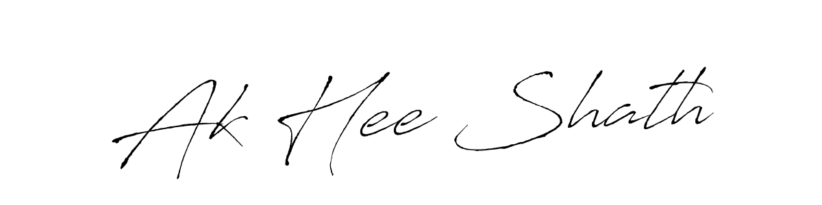 Antro_Vectra is a professional signature style that is perfect for those who want to add a touch of class to their signature. It is also a great choice for those who want to make their signature more unique. Get Ak Hee Shath name to fancy signature for free. Ak Hee Shath signature style 6 images and pictures png