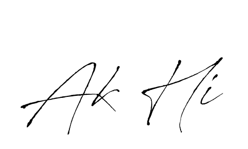 Similarly Antro_Vectra is the best handwritten signature design. Signature creator online .You can use it as an online autograph creator for name Ak Hi. Ak Hi signature style 6 images and pictures png