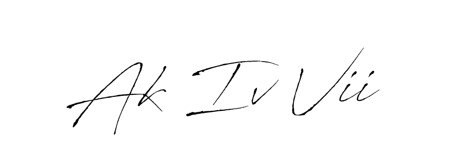 Make a beautiful signature design for name Ak Iv Vii. With this signature (Antro_Vectra) style, you can create a handwritten signature for free. Ak Iv Vii signature style 6 images and pictures png