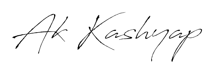 Master the art of signing with Ak Kashyap written in fluent Antro_Vectra script. A great template to practice and refine your handwriting. Ak Kashyap signature style 6 images and pictures png