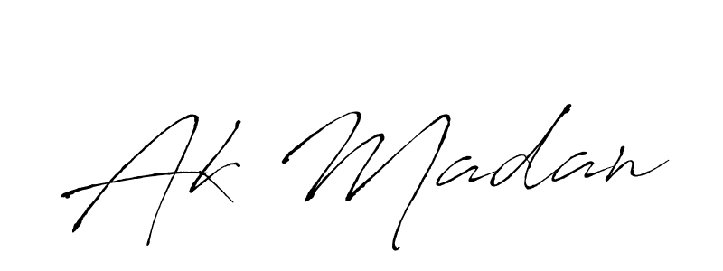 Also You can easily find your signature by using the search form. We will create Ak Madan name handwritten signature images for you free of cost using Antro_Vectra sign style. Ak Madan signature style 6 images and pictures png