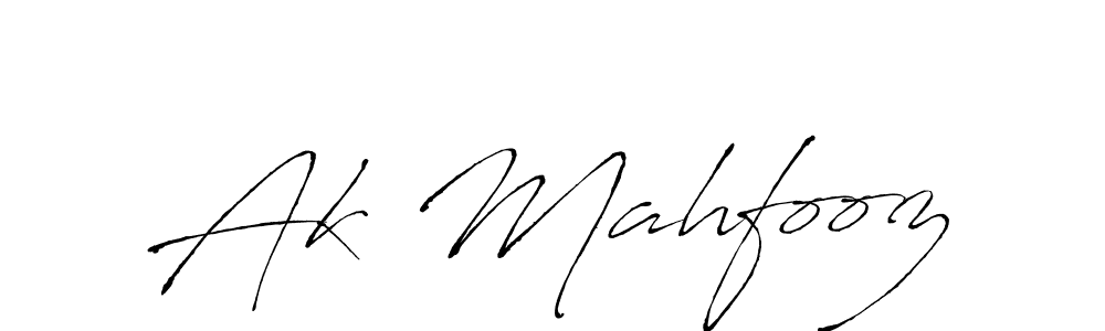 Also You can easily find your signature by using the search form. We will create Ak Mahfooz name handwritten signature images for you free of cost using Antro_Vectra sign style. Ak Mahfooz signature style 6 images and pictures png
