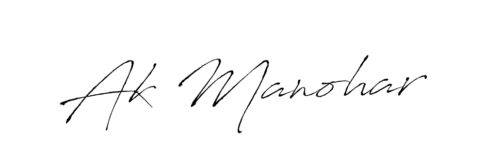 Create a beautiful signature design for name Ak Manohar. With this signature (Antro_Vectra) fonts, you can make a handwritten signature for free. Ak Manohar signature style 6 images and pictures png