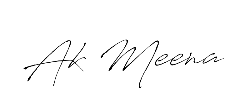 Make a beautiful signature design for name Ak Meena. With this signature (Antro_Vectra) style, you can create a handwritten signature for free. Ak Meena signature style 6 images and pictures png