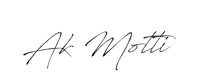 Design your own signature with our free online signature maker. With this signature software, you can create a handwritten (Antro_Vectra) signature for name Ak Motti. Ak Motti signature style 6 images and pictures png