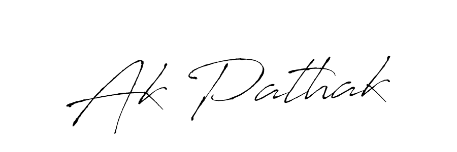 Make a beautiful signature design for name Ak Pathak. With this signature (Antro_Vectra) style, you can create a handwritten signature for free. Ak Pathak signature style 6 images and pictures png