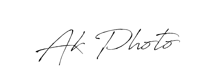 Create a beautiful signature design for name Ak Photo . With this signature (Antro_Vectra) fonts, you can make a handwritten signature for free. Ak Photo  signature style 6 images and pictures png